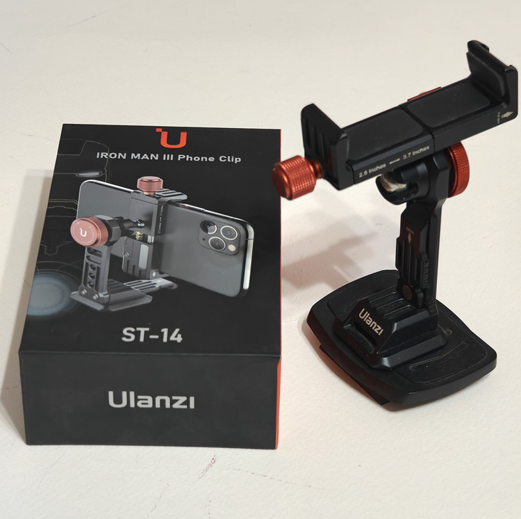 هولدر و نگهدارند فلزی موبایل روی سه پایه اولانزی Ulanzi ST-14 Iron Man III_ دست دوم +A